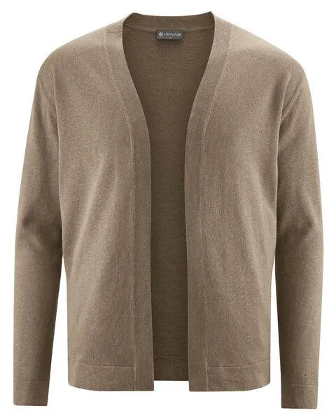 HempAge HempAge Herren Strickjacke Hanf/Biobaumwolle, Grit(braun), – Produktbild 3 von 4