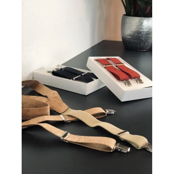 Kork-Deko Kork-Deko Y-Hosenträger aus Kork - Beige – Produktbild 2 von 6