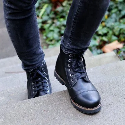 Fairticken Fairticken Vegane gefütterte Unisex Boots PERAL, Schwarz, – Produktbild 3 von 4