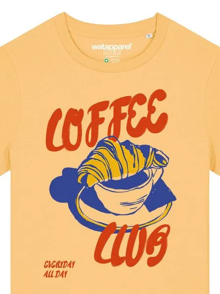 watapparel watapparel T-Shirt Frauen Coffee club, Brown, – Produktbild 3 von 4