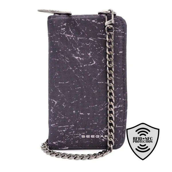 Seegarn Seegarn-Täschle / 2in1 Handy-Tasche und Geldbeutel (MB43), K2 - kette schwarz, – Produktbild 2 von 5