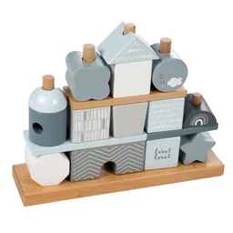 Label Label Stapelbares Holzblockhaus - Azzurro – Produktbild 1 von 1