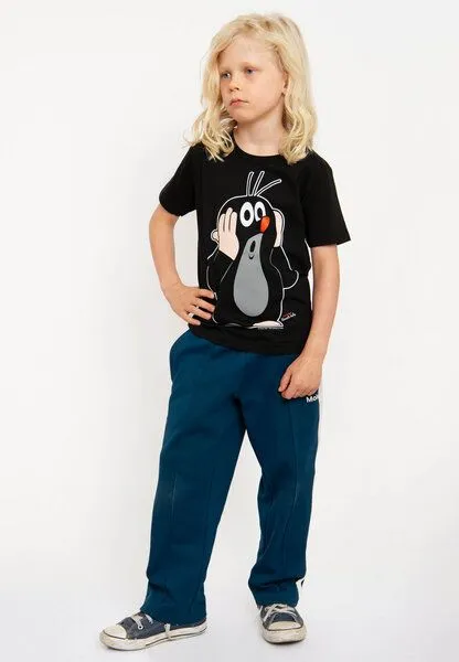 LOGOSH!RT LOGOSH!RT - TV - Der kleine Maulwurf - Oh Oh - Bio T-Shirt - Kinder, Schwarz, – Produktbild 2 von 4
