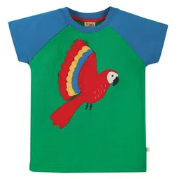Frugi Frugi T-Shirt Papagei in grün-blau – Produktbild 1 von 1