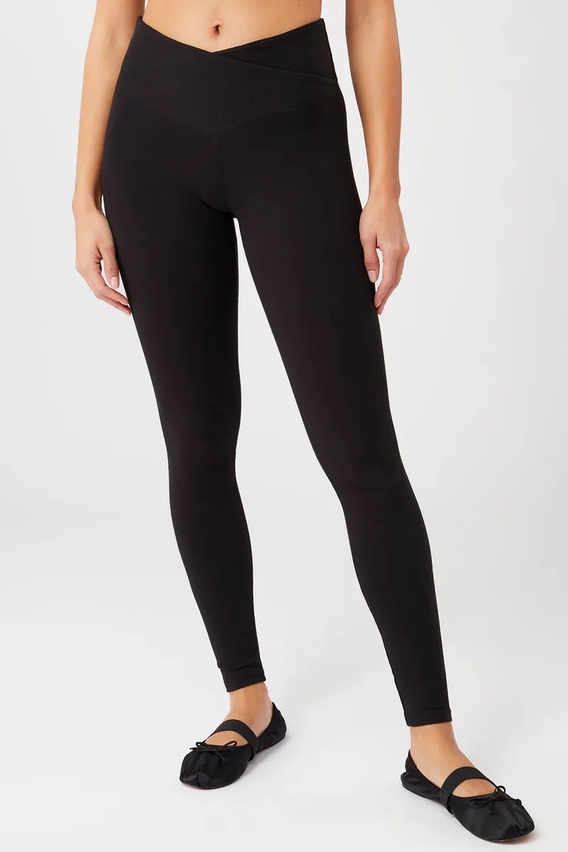 mandala MANDALA Damen vegan Legging Wrap Schwarz, Schwarz, – Produktbild 1 von 2