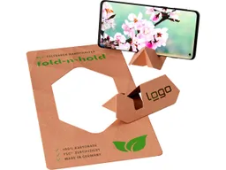 Handyständer 'fold-n-hold' mit Trägerkarte inkl. 1-4-farbigem Aufdruck – Produktbild 1 von 1