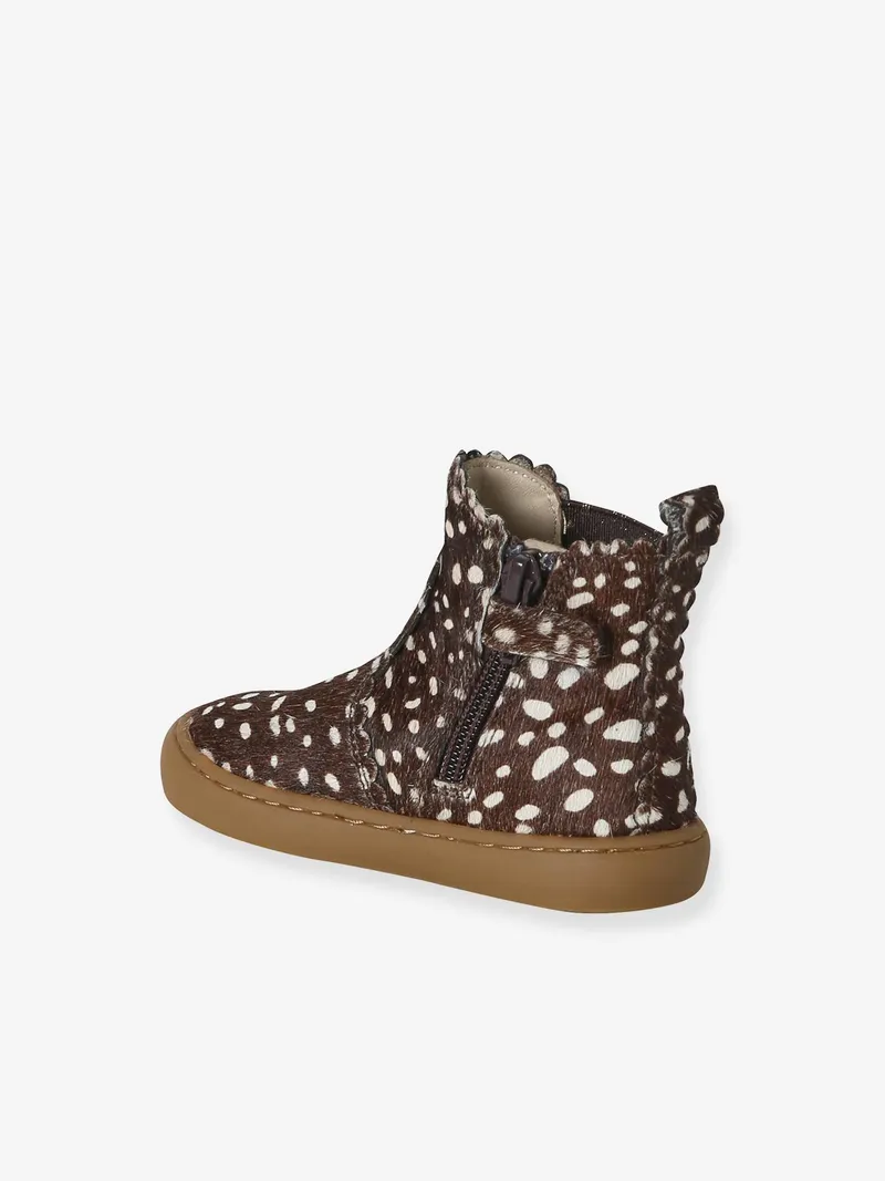 Vertbaudet Vertbaudet Baby Chelsea-Boots aus Leder mit Reißverschluss, Dunkelbraun, – Produktbild 3 von 4