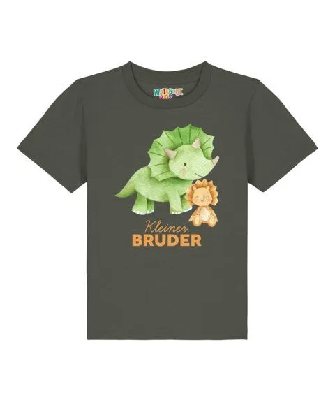 watabout.kids watabout.kids T-Shirt Kinder Dinosaurier 07 Kleiner Bruder, Khaki, – Produktbild 1 von 2