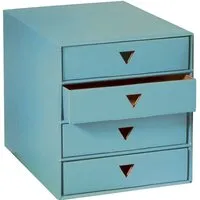 Schubladenbox "Color" DIN A4 mit 4 Schüben mint – Produktbild 1 von 1