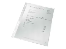 Leitz 100 Leitz Prospekthüllen aus Recyclingkunststoff DIN A4, genarbt, farblos, 110 µ – Produktbild 1 von 1