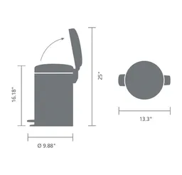 Brabantia Brabantia NewIcon Treteimer, 12L - Platinum – Produktbild 1 von 1