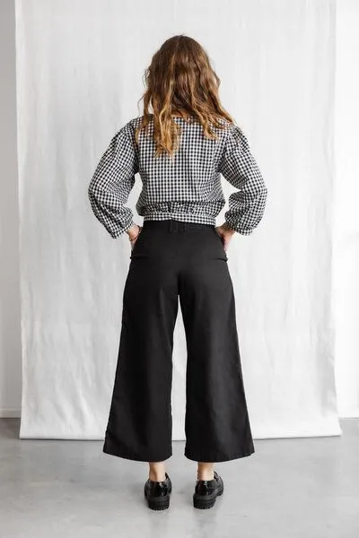 Jyoti - Fair Works Jyoti - Fair Works Bio-Baumwoll Culotte Hemani, Schwarz, – Produktbild 4 von 4