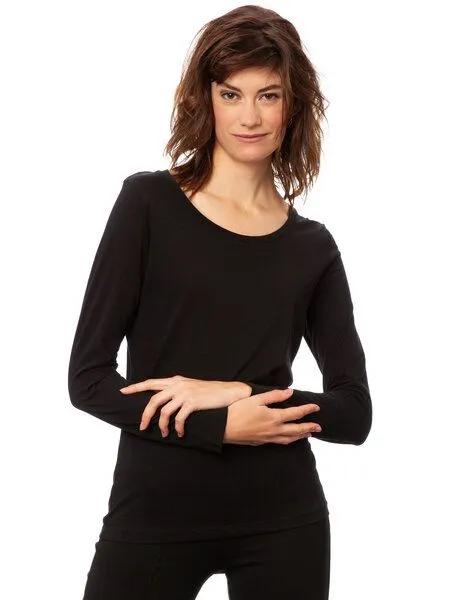 FellHerz FellHerz Damen Longsleeve, Schwarz, – Produktbild 5 von 5