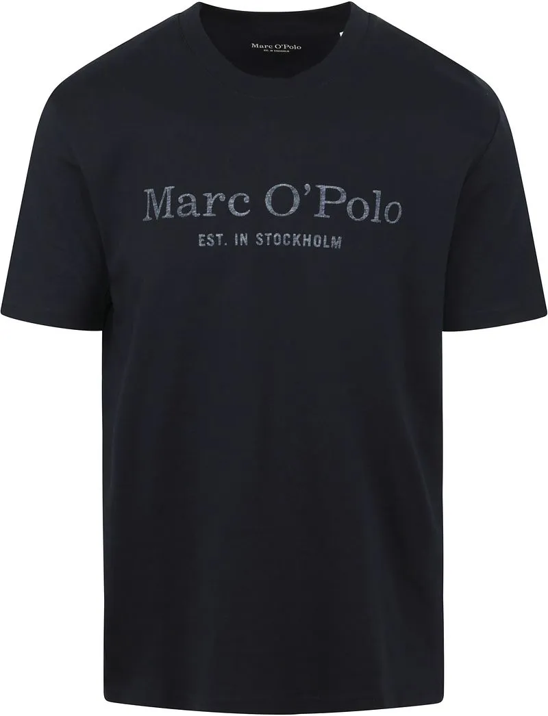 Marc O'Polo Marc O'Polo T-Shirt Logo Dunkelblau - Größe L, Dunkelblau, – Produktbild 1 von 4