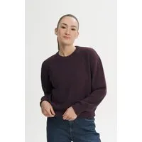 MELA MELA Damen vegan Strickpullover Structured Suriya Elderberry Melange – Produktbild 1 von 1