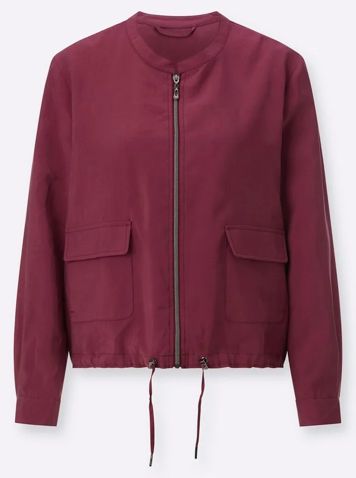 creation L Blusenblazer Modal-Blouson Langarm, Rot, – Produktbild 3 von 5