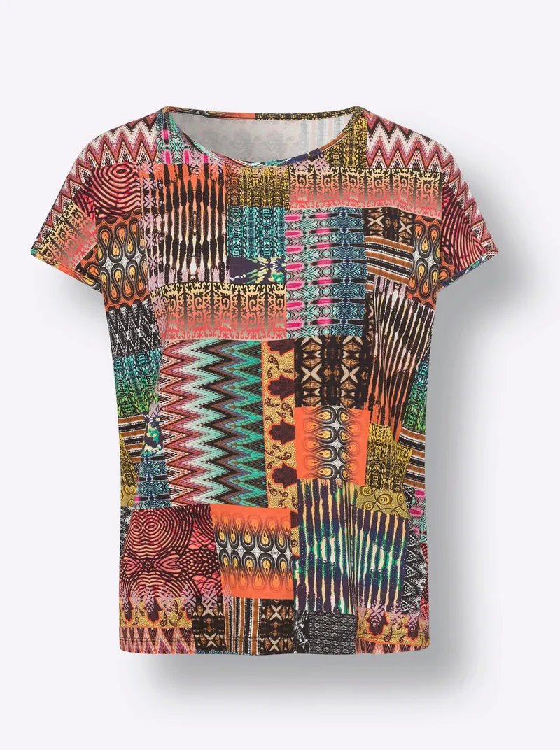 heine Print-Shirt terra-rot-bedruckt, Terra-rot-bedruckt, – Produktbild 2 von 2