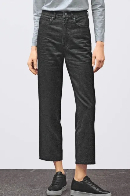 HempAge Hempage Damen vegan Jeans Aus Schwarzem Denim, Schwarz, – Produktbild 2 von 2