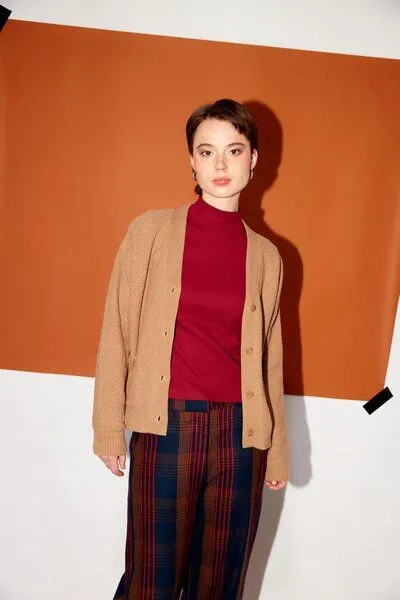 Givn Berlin Givn Berlin Rollkragen-Longsleeve GINA aus Bio-Baumwolle, Rot, – Produktbild 4 von 4