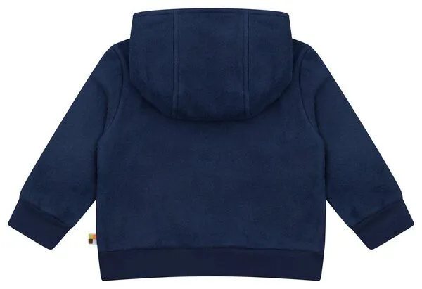 loud + proud loud + proud Babys & Kinder Jacke aus Baumwoll-Fleece, GOTS-zertifiziert, Ultramarine(blau), – Produktbild 2 von 3