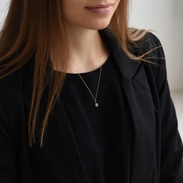 Eppi Eppi Goldanhänger mit ungeschliffenen Diamanten Susan, Rosa, – Produktbild 3 von 4