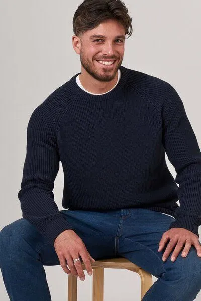 Kultgut Gemütlicher Grobstrickpullover/ Kultgut, Navy, – Produktbild 1 von 4