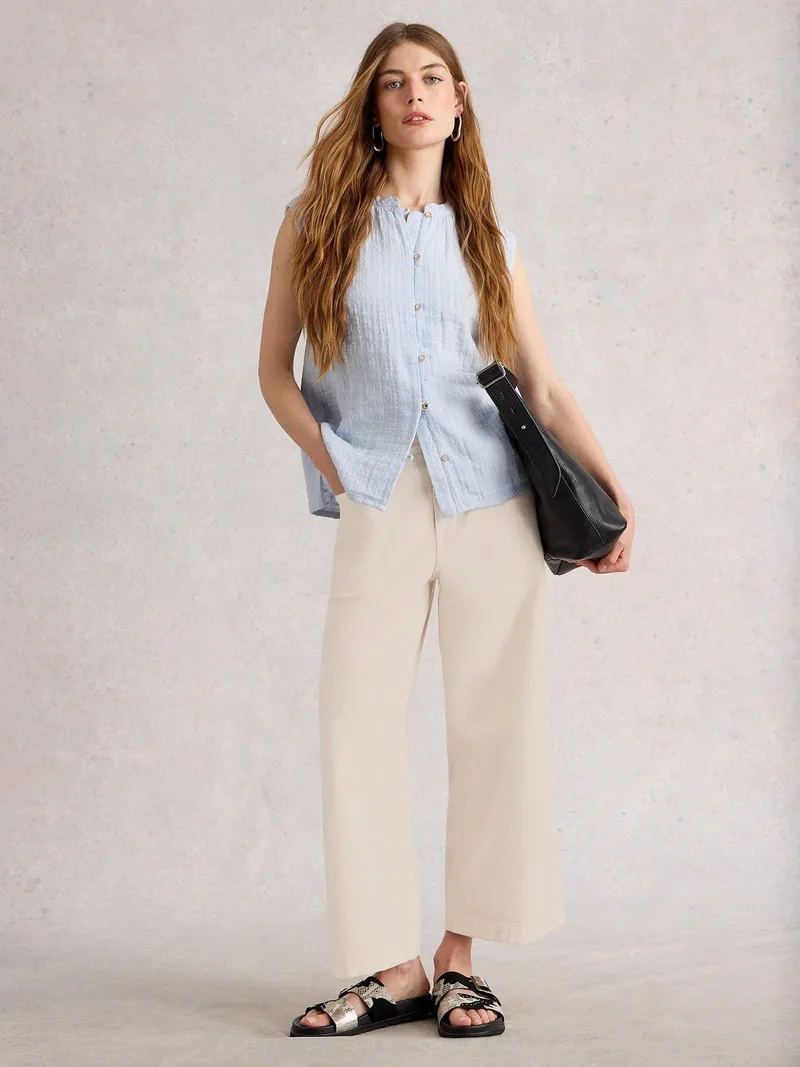 White Stuff 7/8-Jeans Tia mit weitem Bein - 50/R, Naturweiß, – Produktbild 2 von 4