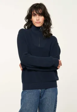 recolution Recolution Damen vegan Pullover Nigella Dark Navy – Produktbild 1 von 1