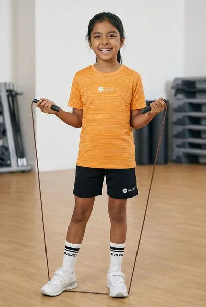 THE FACE OF ELEMENTS THE FACE OF ELEMENTS ATHLEEZ LYO.Pure - HIGH PERFORMANCE KIDS T-SHIRT AUS LYOCELL, Amber flame - sunset (orange), – Produktbild 1 von 3
