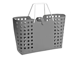 Memo Einkaufskorb 'Square' aus Recyclingleder anthrazit – Produktbild 1 von 1