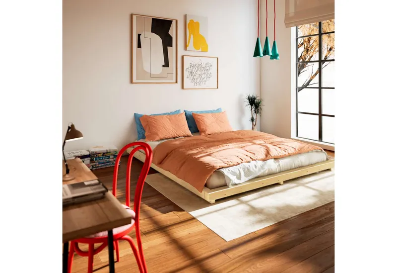 Karup Design Futonbett FSC® Massivholz Futonbett, excl. Matratze, mit Lattenrost, Minimalistisches Design, ein zeitloser Klassiker für moderne Räume, Beige, – Produktbild 7 von 8
