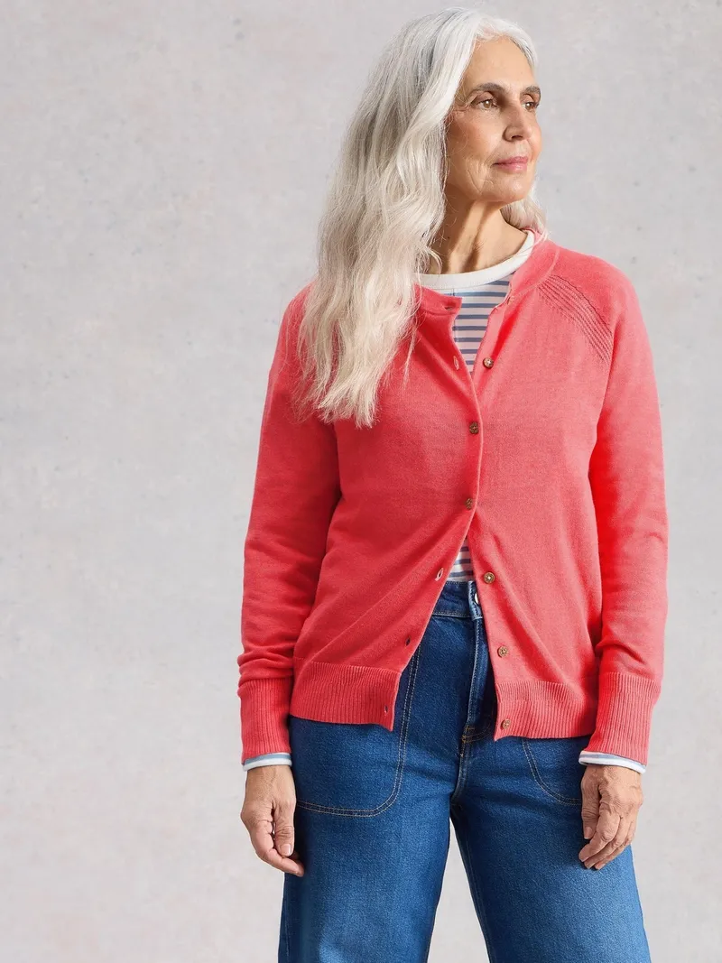 White Stuff Strickjacke Lulu - 36, Leuchtend rosa, – Produktbild 3 von 4