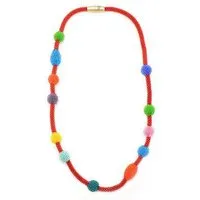 Sakiba Sakiba Kette lang/Dreifacharmband Morse ”Liebe”, Rot-bunt, – Produktbild 1 von 1