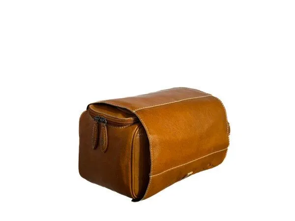 Alpenleder Alpenleder Kulturtasche ROLL-UP, Golden amber, – Produktbild 1 von 3