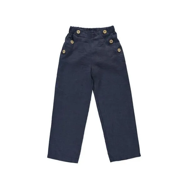PETER JO PETER JO Hose Aster aus Leinen, Blau, – Produktbild 1 von 4
