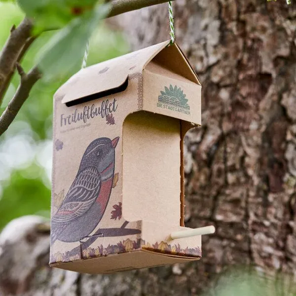 Die Stadtgärtner Die Stadtgärtner Futterstation für Vögel aus Naturkarton – Produktbild 2 von 2