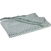 HANS NATUR Kuscheldecke Bio-Baumwolle, Raute grün Maße 130 x 170 cm – Produktbild 1 von 1
