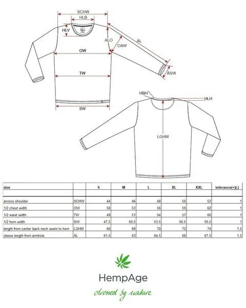 HempAge HempAge Klassisches Langarmshirt Hanf/Biobaumwolle, Gobi(beige), – Produktbild 3 von 4