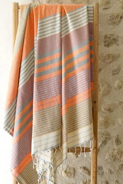 Karawan authentic Karawan authentic Fouta SUD (Peshtamal) aus Bio-Baumwolle, 100 x 200cm, India gold, – Produktbild 2 von 4