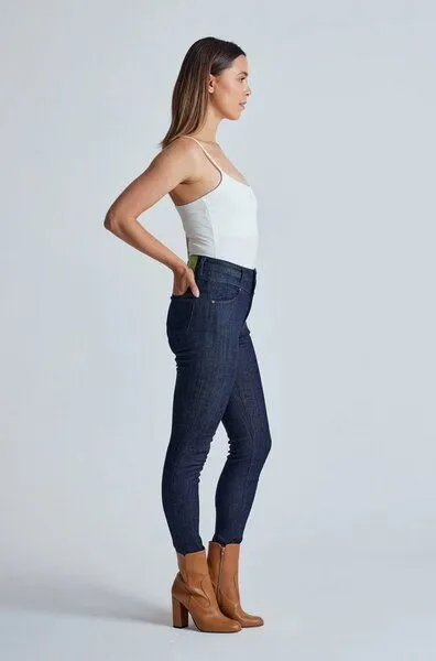 Flax and Loom Flax and Loom High Waist Skinny Jeans Modell: Nina, Deep sea (blau), – Produktbild 2 von 4