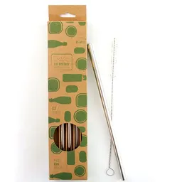 ECO Brotbox ECO Brotbox Eco Strohhalm - 4er-Set Trinkhalme aus Edelstahl – Produktbild 1 von 1