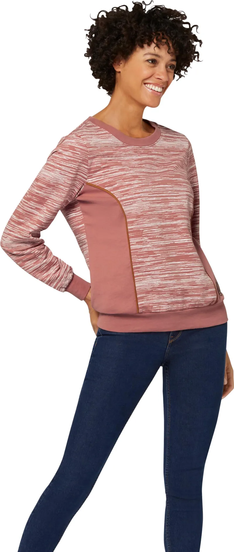 Witt Sweatshirt rosenholz-ecru-bedruckt, Rosenholz-ecru-bedruckt, – Produktbild 2 von 2