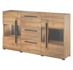 Lomadox Sideboard TURDA-83, Grandson Nb. mit Glas Elementen inkl. LED Beleuchtung 180/103/39 cm – Produktbild 1 von 1