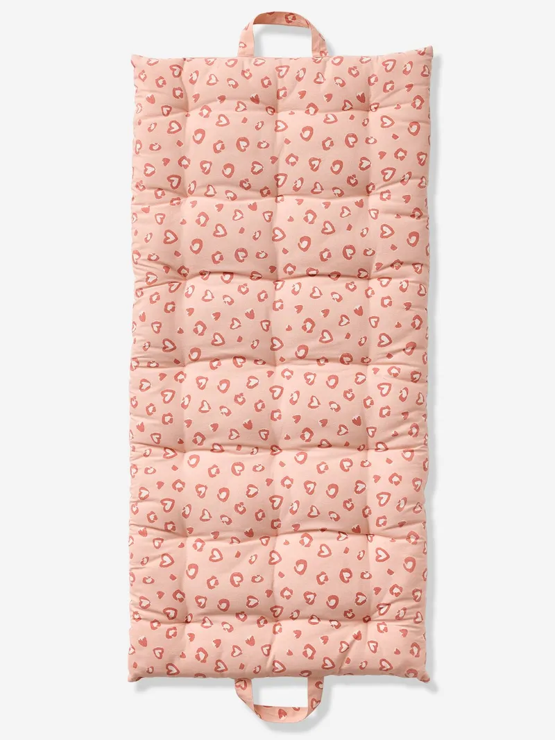 Vertbaudet Kinderzimmer Bodenmatratze mit Leoprint, Rosa bedruckt/lovely leo, – Produktbild 4 von 4