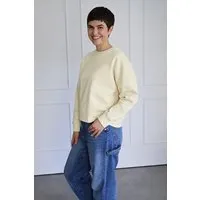 Kultgut Kultgut Goodness Sweater 100% Bio-Baumwolle - Ein schöner Allrounder im Boxistyle, Hellgelb, – Produktbild 1 von 1
