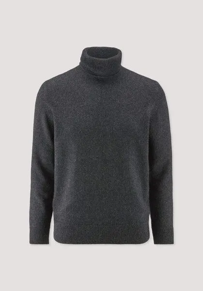 hessnatur hessnatur Rollkragen-Pullover Regular aus Bio-Merinowolle und Bio-Baumwolle, Anthrazit, – Produktbild 4 von 4