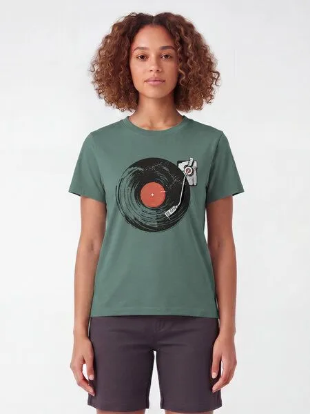 watapparel watapparel T-Shirt Frauen Schallplatte, Green bay, – Produktbild 2 von 2