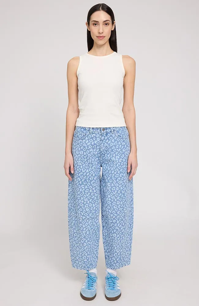 Mazine Mazine Damen vegan Jeans Printed Barrel Hellblau, Blau, – Produktbild 2 von 2