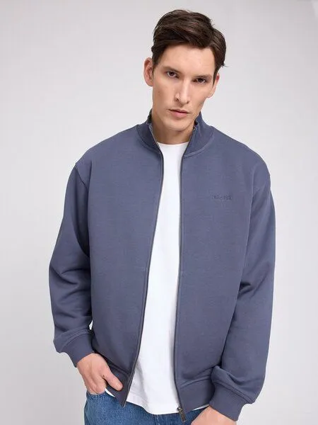 Mazine Mazine Herren Stehkragen Zipper mit aus 100% Bio-Baumwolle, Dusk (grau-lila), – Produktbild 1 von 4