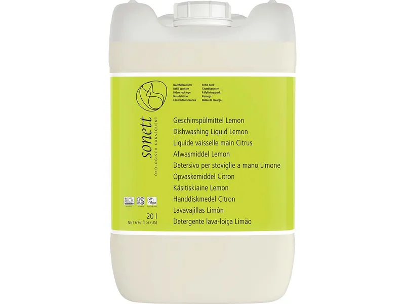 Sonett Sonett Geschirrspülmittel "Lemon" mit Lemongrassöl, Nachfüllung, 20 l – Produktbild 1 von 1